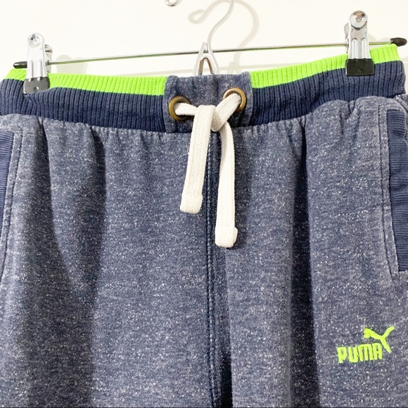 Puma Youth Joggers Banded with Drawstring Waistline Cuffs Side Pockets 🟦🟩⬜️ - Picture 3 of 10